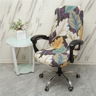 Husa scaun braț computer nou stil de imprimare retro cu elasticitate înaltă spandex ML husă scaun pentru birou acasă