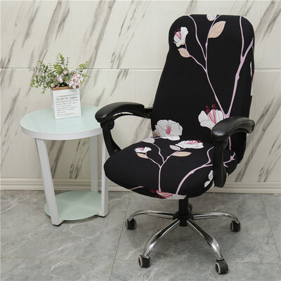 Husa scaun braț computer nou stil de imprimare retro cu elasticitate înaltă spandex ML husă scaun pentru birou acasă