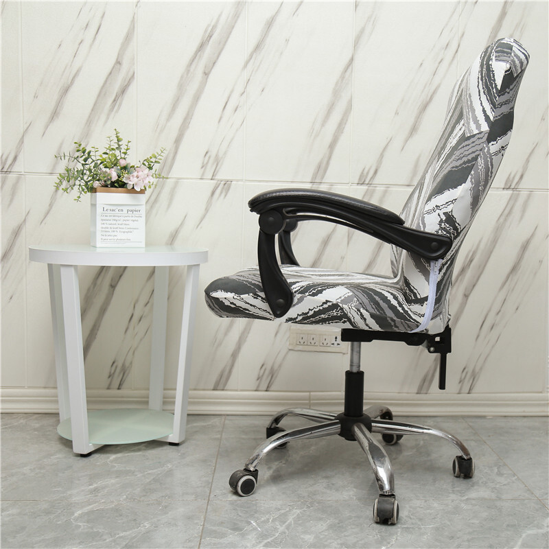 Husa scaun braț computer nou stil de imprimare retro cu elasticitate înaltă spandex ML husă scaun pentru birou acasă