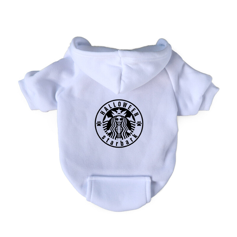 Halloween Starbark Skeleton Haine pentru câini Toamnă Iarnă Primăvară Mic Mediu Chihuahua York Bulldog francez Căptușeală din lână Hanorac pentru animale de companie