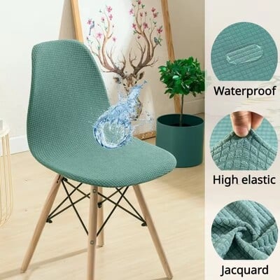 Huse pentru scaune jacquard, impermeabile, cu spate scurt, scandinave, huse pentru scaune pentru sufragerie, pentru petreceri la bar