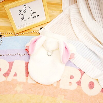 Haine pentru câini de toamnă pentru animale de companie Hanorace pentru câini iepure de desene animate