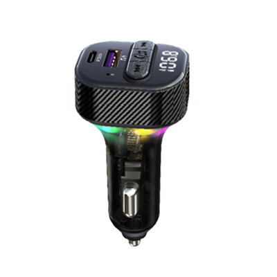 Πομπός FM αυτοκινήτου 30W PD Τύπος C Διπλή USB γρήγορη φόρτιση αυτοκινήτου Φως περιβάλλοντος Bluetooth 5.3 Συσκευή αναπαραγωγής handsfree MP3 Διαμορφωτής FM αυτοκινήτου
