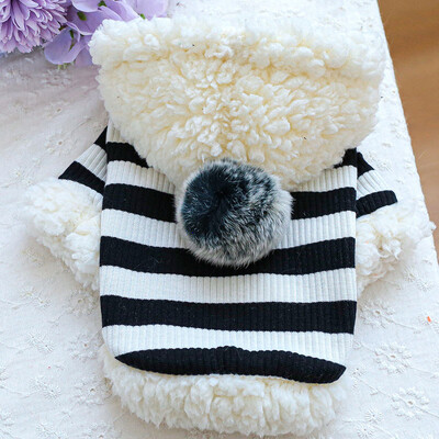 Съблечени дрехи за домашни любимци Зимни топли качулки Дрехи Суичър с качулка Поларени маншети Шапка Зелено черно облекло Облекло за малки кучета XL