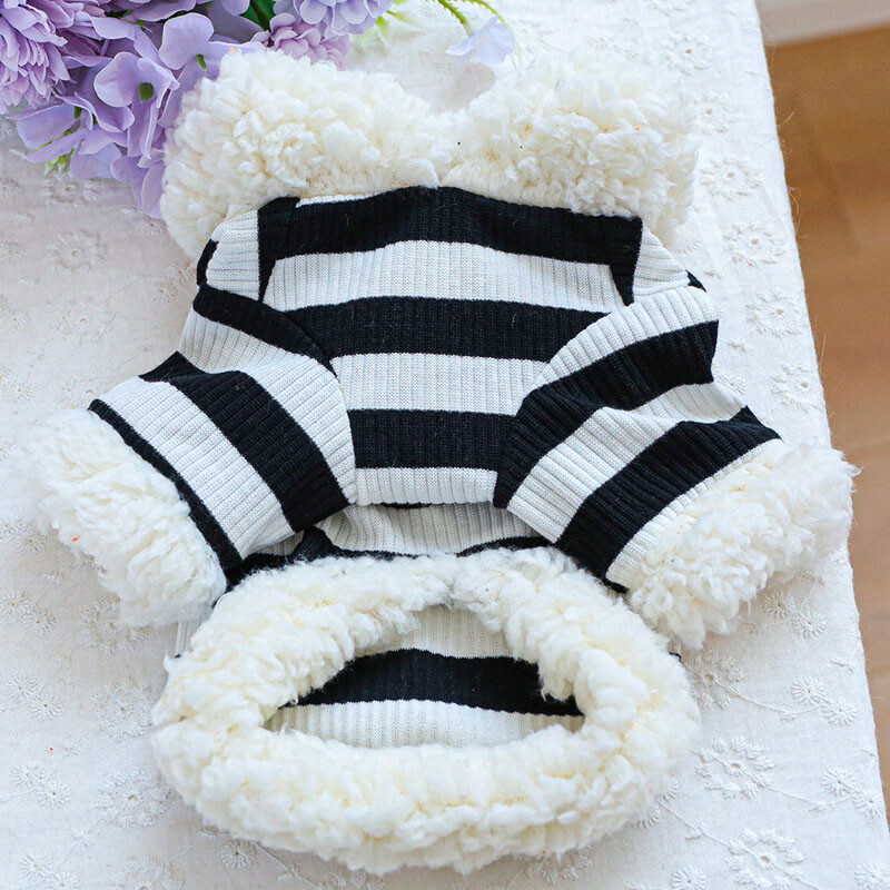 Съблечени дрехи за домашни любимци Зимни топли качулки Дрехи Суичър с качулка Поларени маншети Шапка Зелено черно облекло Облекло за малки кучета XL