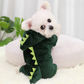 Lemmikloomade kostüüm koertele kassidele riided armsad dinosauruste stiilis kutsika koera kapuutsid Talvine pehme soe fliisist kampsun väikestele koertele Mops