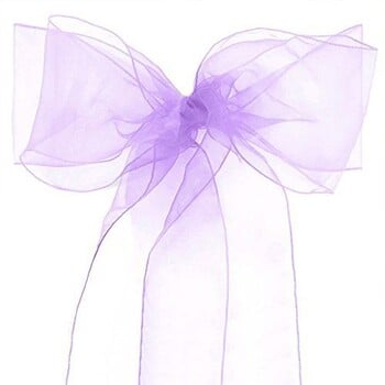 10 τμχ Organza Chair Sashes Knot Bands Καρέκλα Φιόγκοι για Γαμήλιο πάρτι Δείπνο Διακόσμηση καρέκλας γάμου