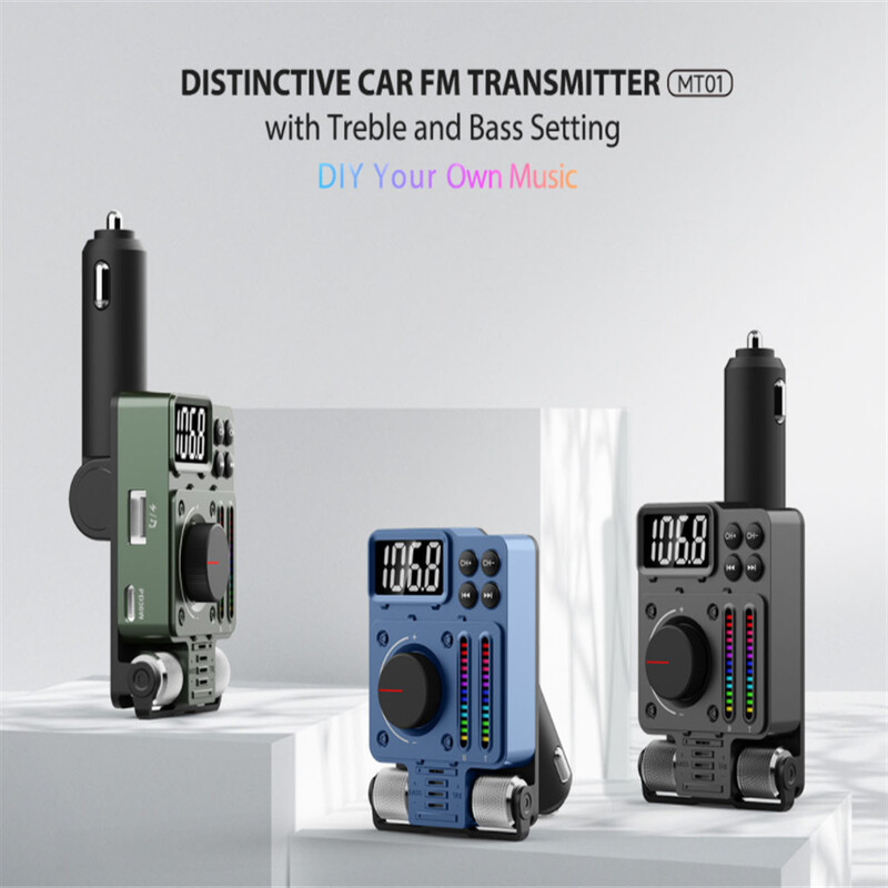 Bluetooth 5.3 Transmițător FM fără fir pentru mașină Adaptor radio PD30W QC3.0 Încărcare rapidă pentru mașină MP3 U Disk Accesorii pentru player muzical