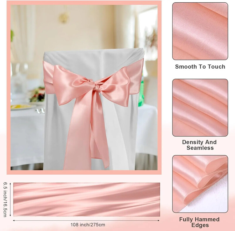 Advance Stretch Spandex Satin Cercete Funde Husa scaun pentru nunta Baby Shower Banchet Petrecere Biserica Ceremonie Decoratiuni