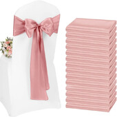 20 komada satenskih pojaseva za stolice Vezice Mašne Navlake za blagovaonske stolice za svadbene događaje Svečane zabave Dekoracija stolica za bankete