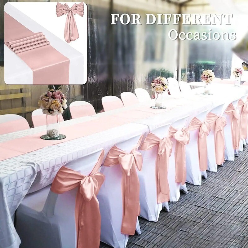 20 komada satenskih pojaseva za stolice Vezice Mašne Navlake za blagovaonske stolice za svadbene događaje Svečane zabave Dekoracija stolica za bankete