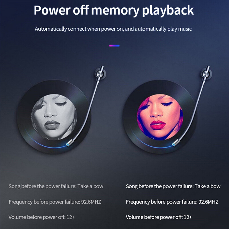 Transmițător FM Bluetooth 5.0 pentru mașină Receptor audio wireless Mâini libere Player MP3 QC3.0 Încărcător rapid USB dublu Accesorii auto