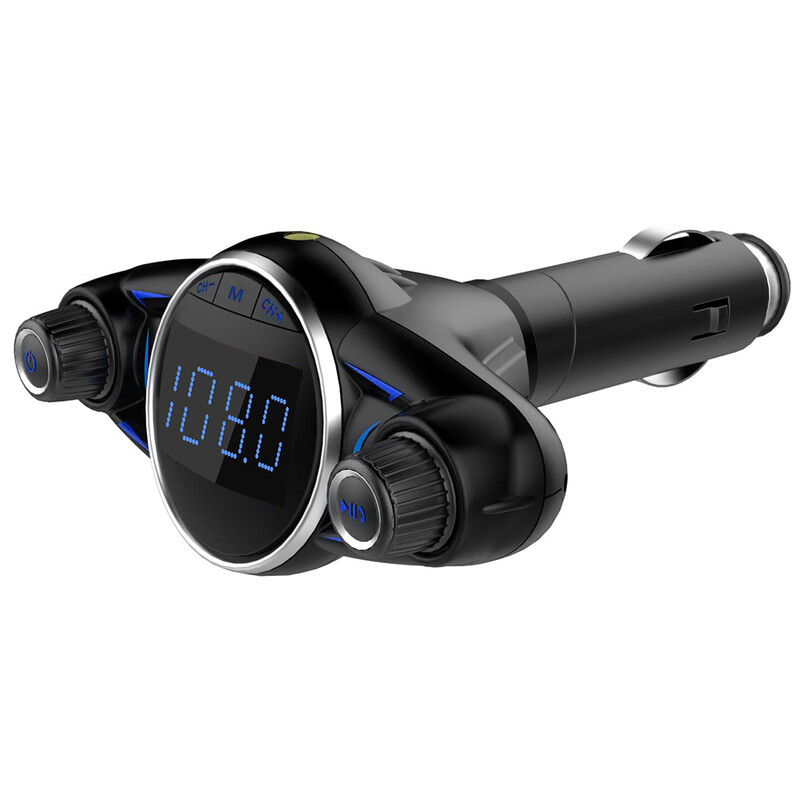 Transmițător FM LOLOAGO Audio AUX fără fir Player MP3 pentru mașină Afișaj de 1,3 inci Încărcător auto USB Mâini libere Kit auto compatibil Bluetooth