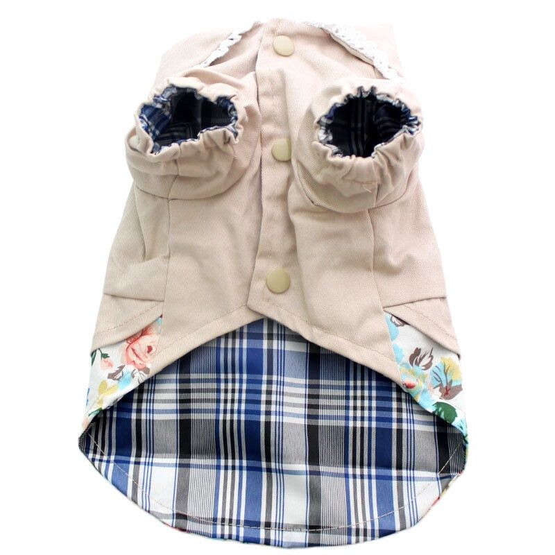 XKSRWE Rochie pentru câini, pisici, cu funde, haină pentru cățeluș, jachetă, haine de primăvară/toamnă, îmbrăcăminte