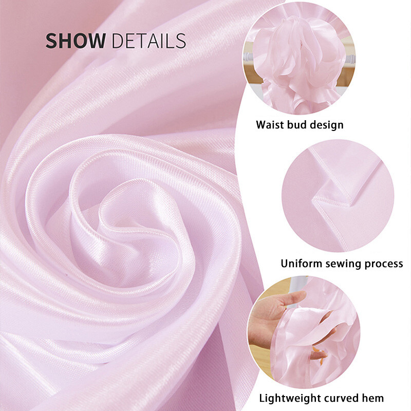 Satiinist romantiline pulmatooli kattepael Paelad Tooli seljatoed peo-banketi sisekujunduseks pulmakaunistused volangid sõlme tooliraamid