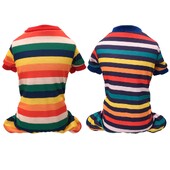 Lemmikloomakoerte pidžaama triibulised pehmed koerariided hingavad mugavad neli aastaaega väikestele keskmistele koertele kassidele kutsikate lemmikloomade riided