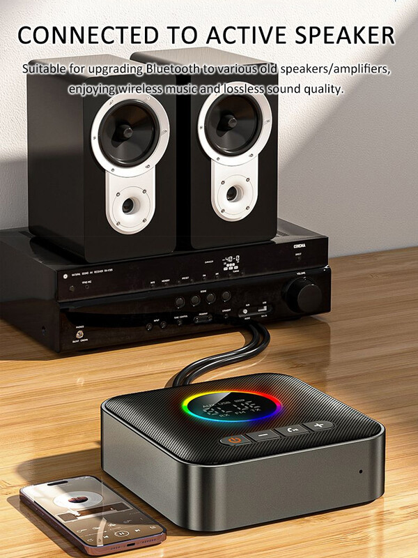 3 u 1 Bluetooth 5.4 odašiljač Prijemnik FM modulator odašiljač 3.5 MM AUX Type-C Multi-point sučelje Hifi glazba CD-kvalitete