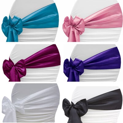 10 bucăți 17x275 cm verzi din satin pentru scaune funde pentru husă de scaun panglici pentru nuntă, banchet, petrecere, baby shower, decorațiuni pentru evenimente