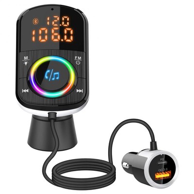 Player Mp3 Bluetooth pentru mașină Bc71 Multifuncțional Qc3.0 Încărcare rapidă Accesorii universale pentru mașină Transmițător FM Încărcător auto Pd