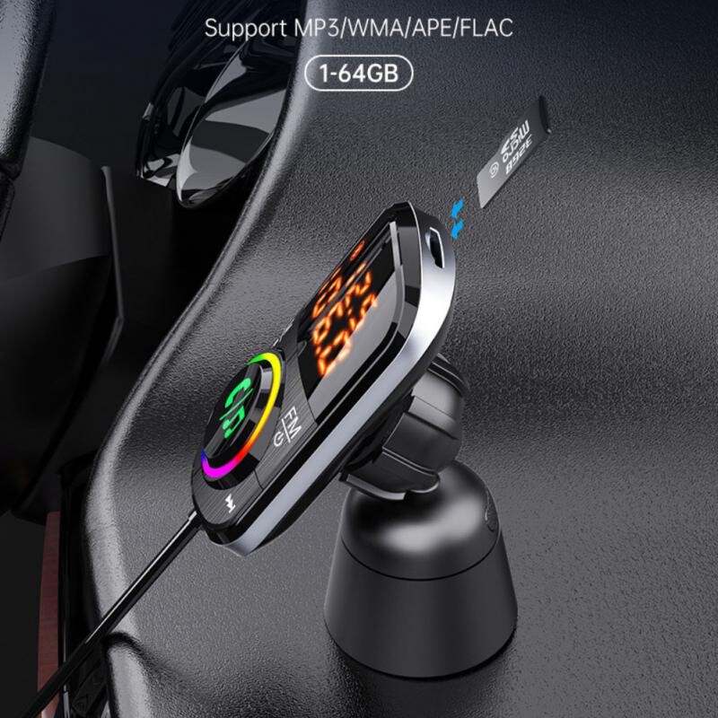 Player Mp3 Bluetooth pentru mașină Bc71 Multifuncțional Qc3.0 Încărcare rapidă Accesorii universale pentru mașină Transmițător FM Încărcător auto Pd
