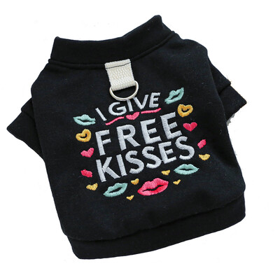 2024. Nova jesensko-zimska odjeća za pse, crne majice s kapuljačom za pse s slovom za male srednje pse, kardigan za psiće Yorkieja, kaput Odjeća za kućne ljubimce