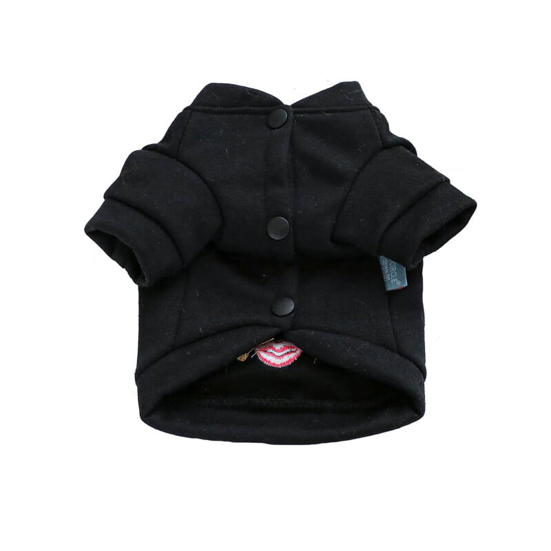 2024. Nova jesensko-zimska odjeća za pse, crne majice s kapuljačom za pse s slovom za male srednje pse, kardigan za psiće Yorkieja, kaput Odjeća za kućne ljubimce