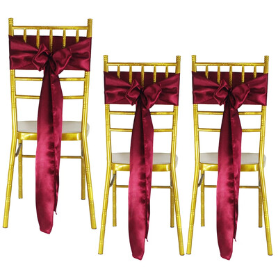 25 kom satenskih pojaseva za stolice Univerzalna navlaka za stolice Mašna vrpca za dekoracije za svatove Rođendan Božić Baby Shower Vezica za leđa