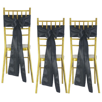 25 kom satenskih pojaseva za stolice Univerzalna navlaka za stolice Mašna vrpca za dekoracije za svatove Rođendan Božić Baby Shower Vezica za leđa