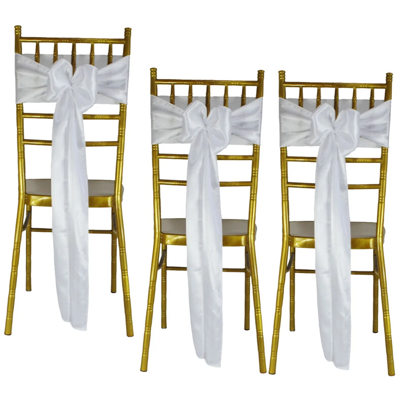 25 kom satenskih pojaseva za stolice Univerzalna navlaka za stolice Mašna vrpca za dekoracije za svatove Rođendan Božić Baby Shower Vezica za leđa