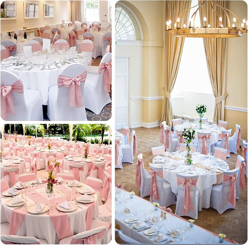 6 kom satenskih pojaseva za stolice Vezice Mašne Navlake za blagovaonske stolice za svadbene događaje Svečane zabave Dekoracija stolica za bankete