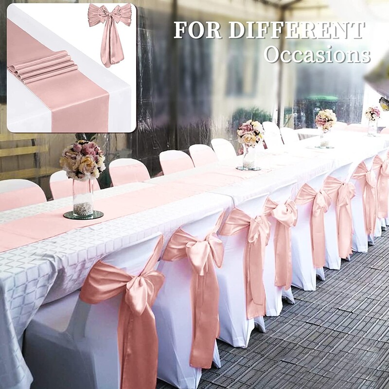 6 kom satenskih pojaseva za stolice Vezice Mašne Navlake za blagovaonske stolice za svadbene događaje Svečane zabave Dekoracija stolica za bankete