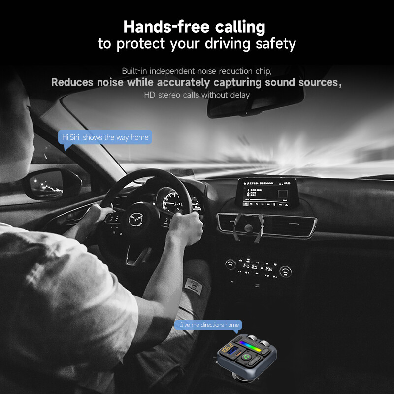 2023 Bluetooth 5.3 auto juhtmeta FM-saatja raadioadapter PD30W QC3.0 kiirlaadimine auto MP3 U ketasmuusikapleieri tarvikud