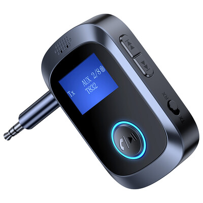 Receptor audio Bluetooth 5.4 Transmițător Adaptoare fără fir Muzică stereo 3,5 mm AUX Adaptor fără pierderi pentru muzică fără pierderi cu microfon LED