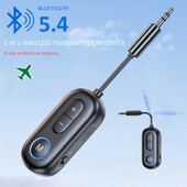 Πομπός και δέκτης ήχου Bluetooth 5.4 2 σε 1 Ασύρματος προσαρμογέας ήχου Aux 3,5 mm Πομπός Bluetooth για ακουστικά αυτοκινήτου τηλεόρασης