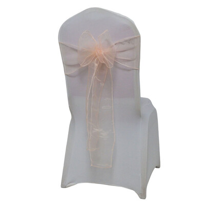 Συσκευασία 25 τμχ Φύλλα καρέκλας Organza για Διακόσμηση πάρτι γάμου Φιόγκοι Κάλυμμα καρέκλας Μπανιέρες Προμήθειες εκδηλώσεων