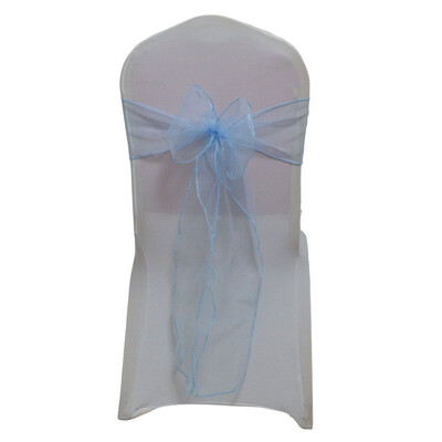 Συσκευασία 25 τμχ Φύλλα καρέκλας Organza για Διακόσμηση πάρτι γάμου Φιόγκοι Κάλυμμα καρέκλας Μπανιέρες Προμήθειες εκδηλώσεων