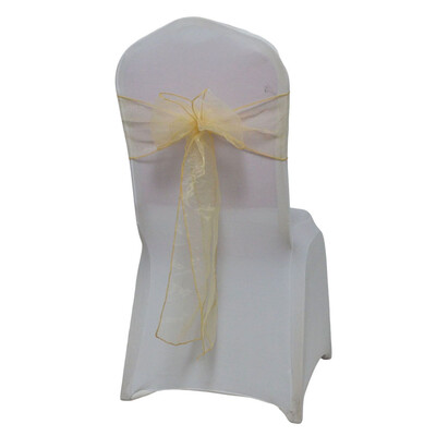 Συσκευασία 25 τμχ Φύλλα καρέκλας Organza για Διακόσμηση πάρτι γάμου Φιόγκοι Κάλυμμα καρέκλας Μπανιέρες Προμήθειες εκδηλώσεων