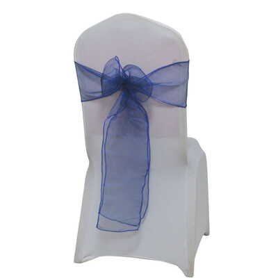 Συσκευασία 25 τμχ Φύλλα καρέκλας Organza για Διακόσμηση πάρτι γάμου Φιόγκοι Κάλυμμα καρέκλας Μπανιέρες Προμήθειες εκδηλώσεων