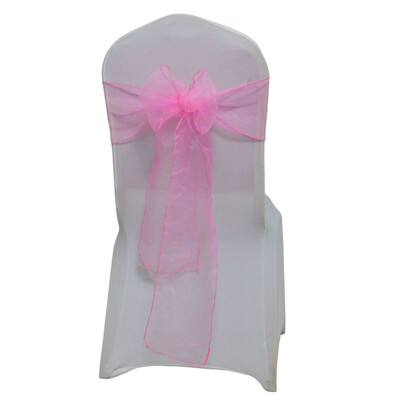 Συσκευασία 25 τμχ Φύλλα καρέκλας Organza για Διακόσμηση πάρτι γάμου Φιόγκοι Κάλυμμα καρέκλας Μπανιέρες Προμήθειες εκδηλώσεων