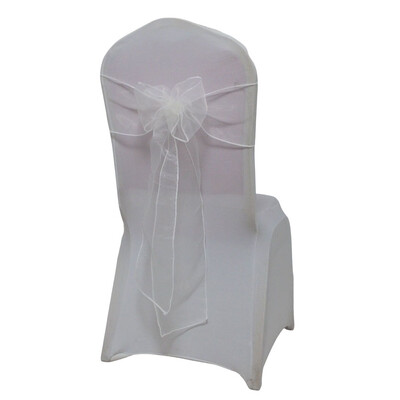 Συσκευασία 25 τμχ Φύλλα καρέκλας Organza για Διακόσμηση πάρτι γάμου Φιόγκοι Κάλυμμα καρέκλας Μπανιέρες Προμήθειες εκδηλώσεων