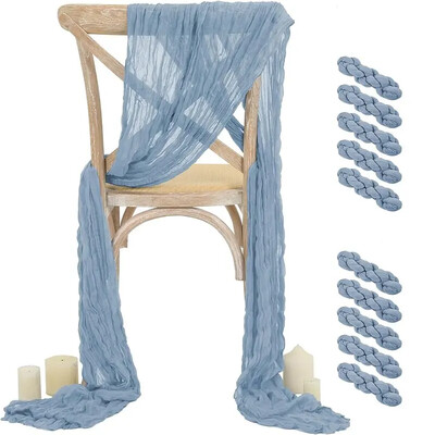 10τμχ Φύλλα καρέκλας φασκόμηλο πράσινο τυρόπανο 40X275CM Φύλλα καρέκλας με φιόγκο για δεξιώσεις γάμου Διακόσμηση διαδρόμου εστιατορίου