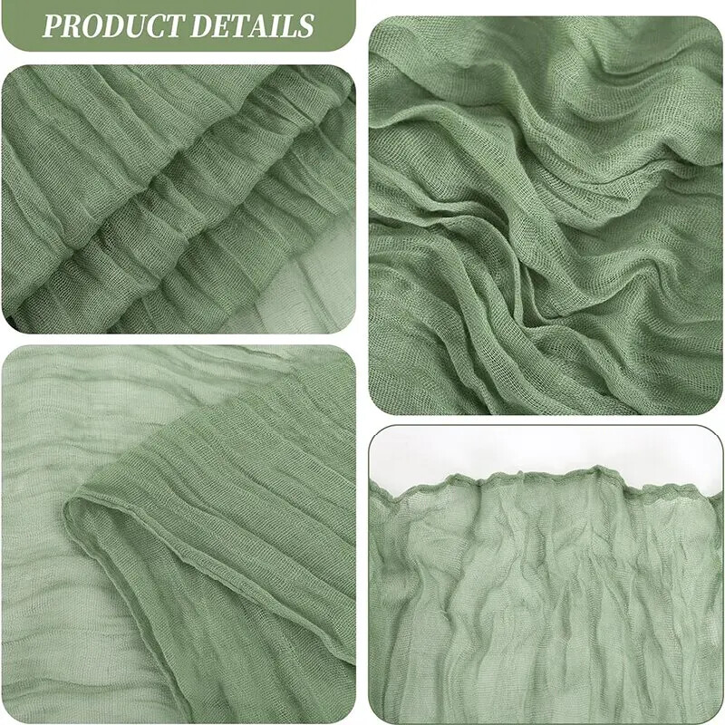 10τμχ Φύλλα καρέκλας φασκόμηλο πράσινο τυρόπανο 40X275CM Φύλλα καρέκλας με φιόγκο για δεξιώσεις γάμου Διακόσμηση διαδρόμου εστιατορίου