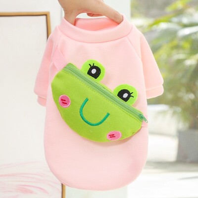 Качулки за кучета за домашни любимци с джобове Палто Пуловер за кучета с анимационни мотиви Сладко кученце Суичър Модни суичъри с качулки за котки Топли пуловери за домашни любимци Дрехи за кучета