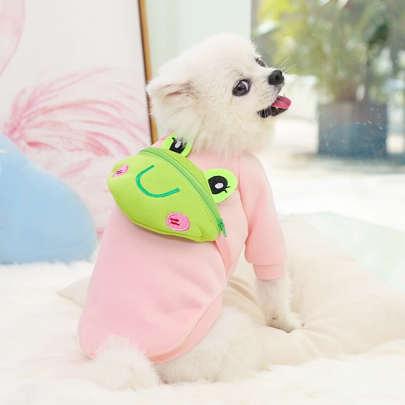 Качулки за кучета за домашни любимци с джобове Палто Пуловер за кучета с анимационни мотиви Сладко кученце Суичър Модни суичъри с качулки за котки Топли пуловери за домашни любимци Дрехи за кучета