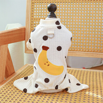 Haine calde de toamnă pentru animale de companie pentru câini de talie mică, petice banană, hanorac moale din bumbac pentru pisici, tricou pentru cățeluș, îmbrăcăminte unisex pentru pisici