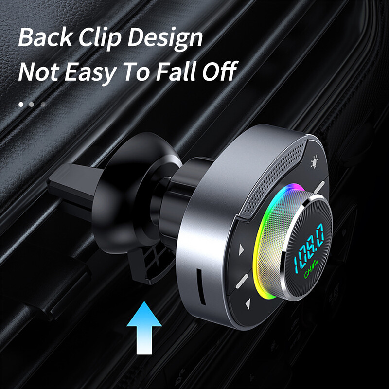 Auto Bluetoothiga ühilduv 5.0 FM saatja PD 30W QC3.0 kiirlaadija juhtmevaba vabakäe helivastuvõtja MP3 muusikapleier