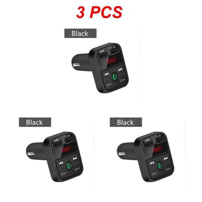 2–5 tk vabakäeline autolaadija Bluetooth kahe USB pingega ekraaniga telefoni laadija adapter, sigaretisüütaja toide telefoniauto jaoks