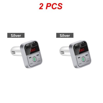 2–5 tk vabakäeline autolaadija Bluetooth kahe USB pingega ekraaniga telefoni laadija adapter, sigaretisüütaja toide telefoniauto jaoks