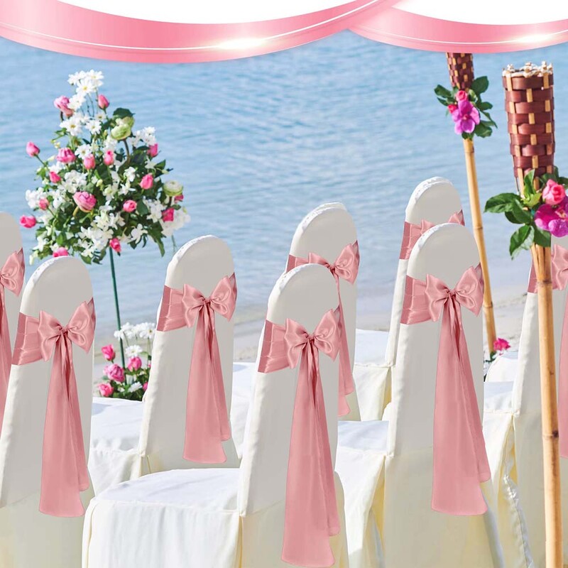 10 τμχ/παρτίδα Σατέν καρέκλα Φιόγκος Φύλλα Καρέκλα γάμου Κόμπος Κορδέλα Γραβάτες πεταλούδα Ξενοδοχείο Πάρτι Εκδήλωση Διακόσμηση εστιατορίου