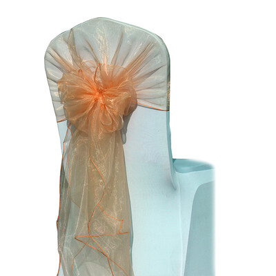 10 tk Pulmakaunistus Organza tooli kate Sündmuse pidu bankett Hotelli tooliraamid tooli kate sõlme kaunistus 65x275cm